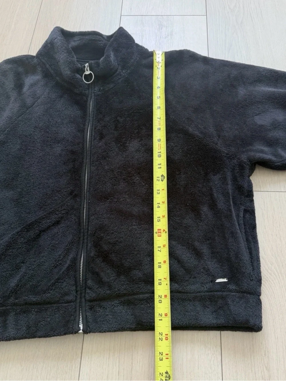 Hollister Black Fleece Zip-Up Jacket